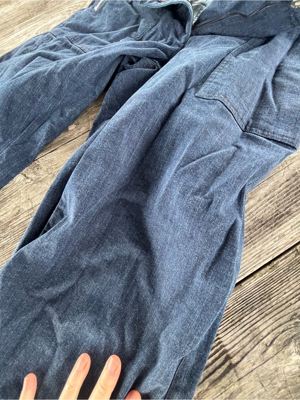 rag & bone sz 4Dark Blue Denim wide leg/zip pockets - Picture 4 of 9